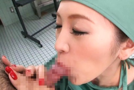 Glamorous Asian nurse moans as she is nailed